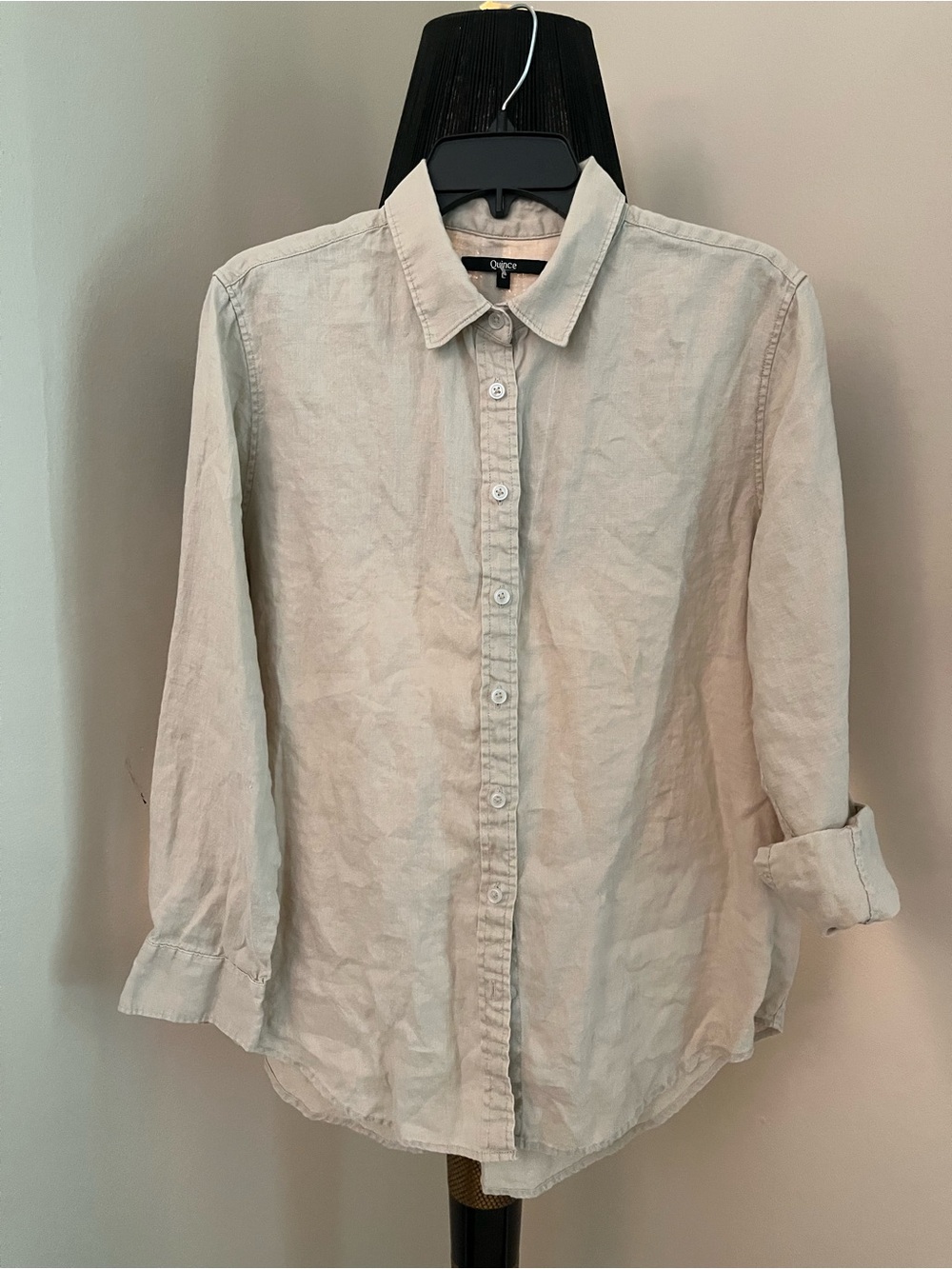 Quince Men's Button-Down Shirt in Light Beige